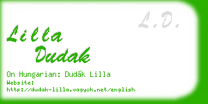 lilla dudak business card